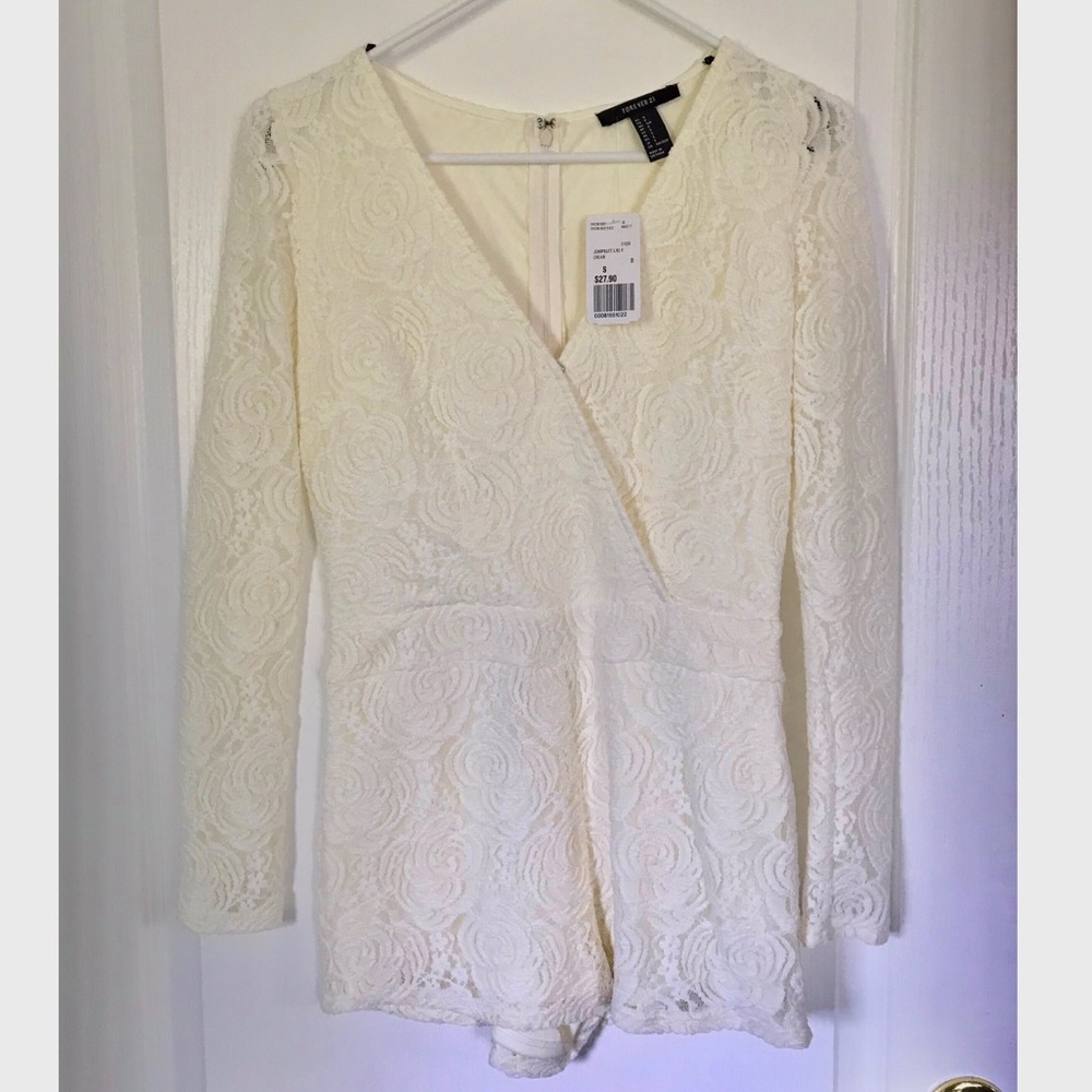 NWT White Lace Romper